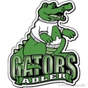 GATOR WITH BANNER - 4.25" X 5.25" (CAR MAGNET)